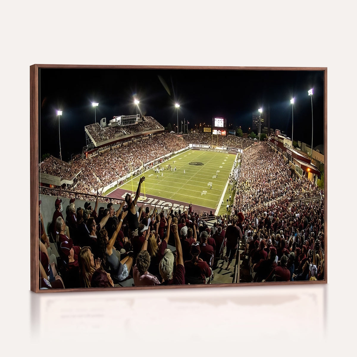 94126-MGV-CV-36X24 - Washington-Grizzly Stadium Canvas Wall Art | Exciting Game Night Atmosphere in Panoramic View