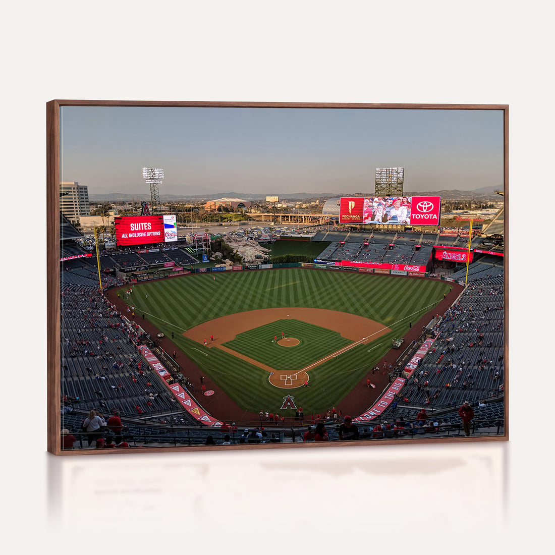 Los Angeles Angels Baseball Canvas Print, Anaheim Angel Stadium Wall Art