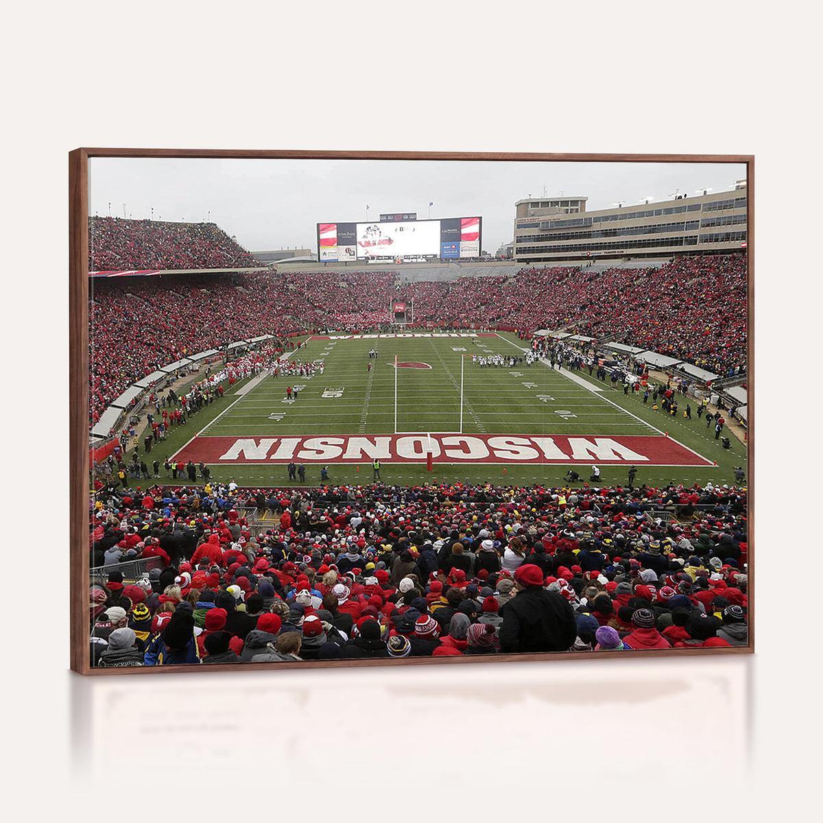23461-MGV-CV-36X24 - Wisconsin Badgers Team Print Canvas, Madison Camp Randall Stadium Wall Art