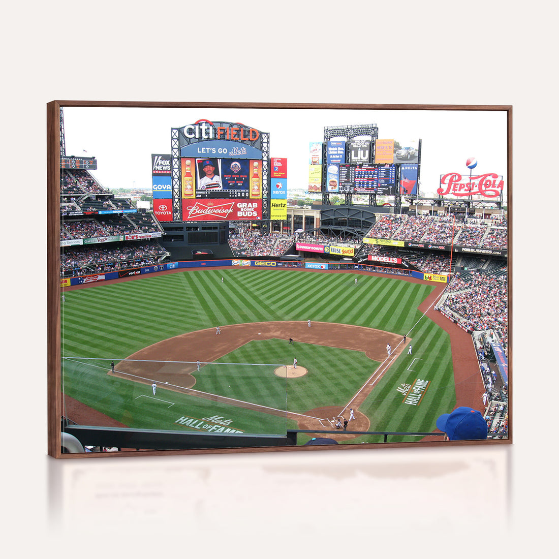 New York Mets Baseball Team Print, Citi Field Baseball Stadium Wall Art