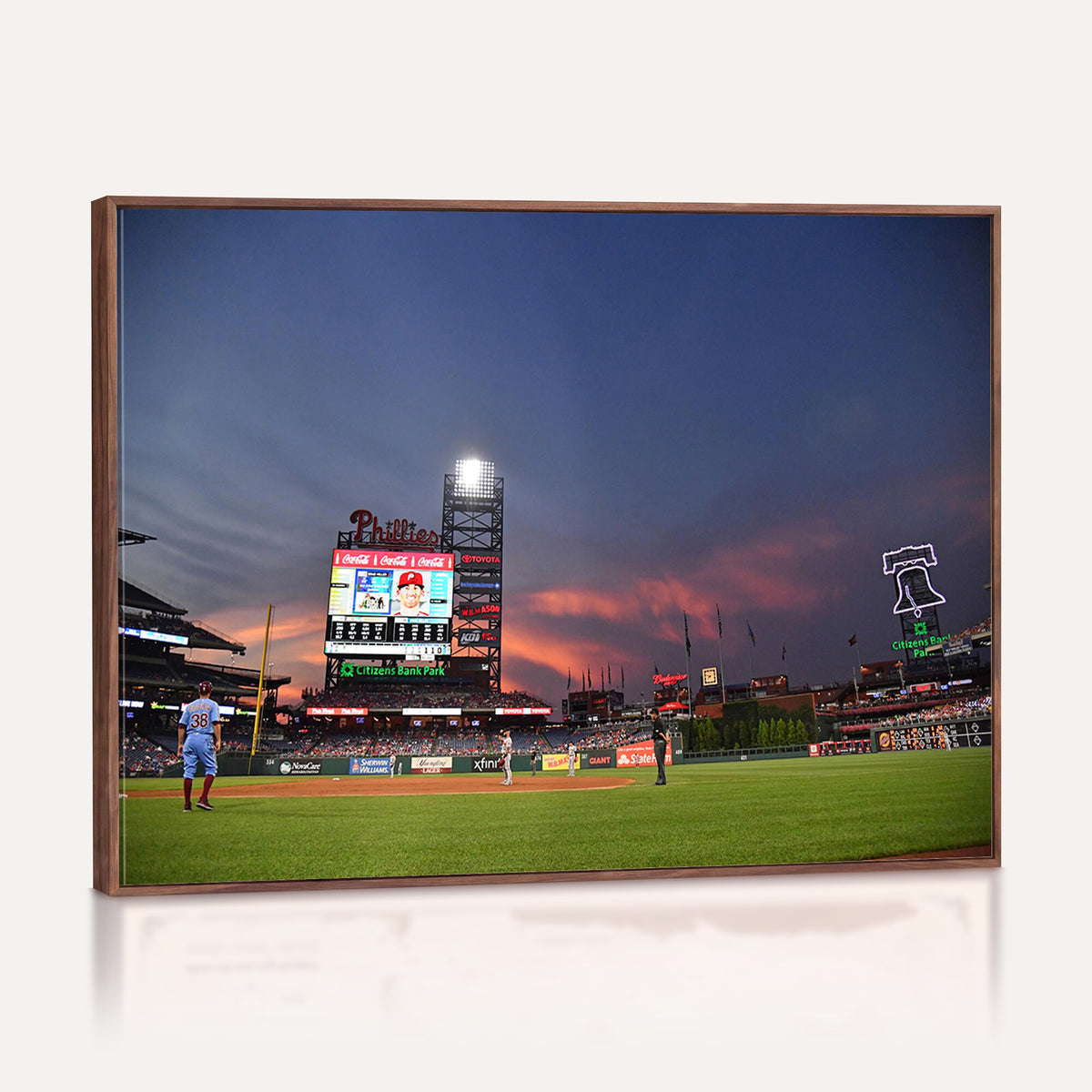 22594-MGV-CV-36X24 - Philadelphia Phillies Baseball Print - Philadelphia Citizens Bank Park Stadium Wall Art, Phillies