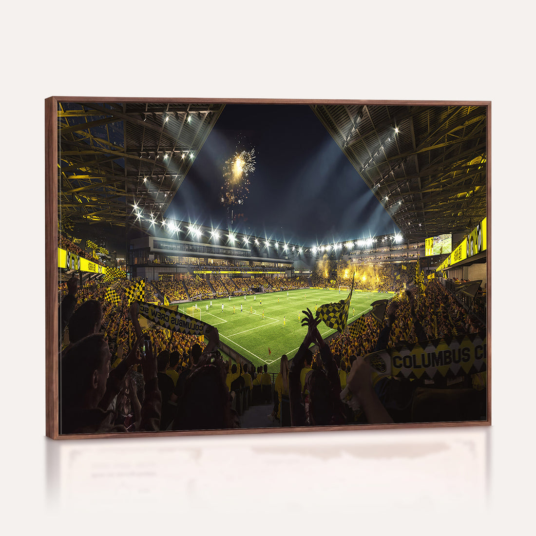 Columbus Crew Soccer Team Print, Columbus Crew Stadium Wall Art, Framed and Ready to Hang