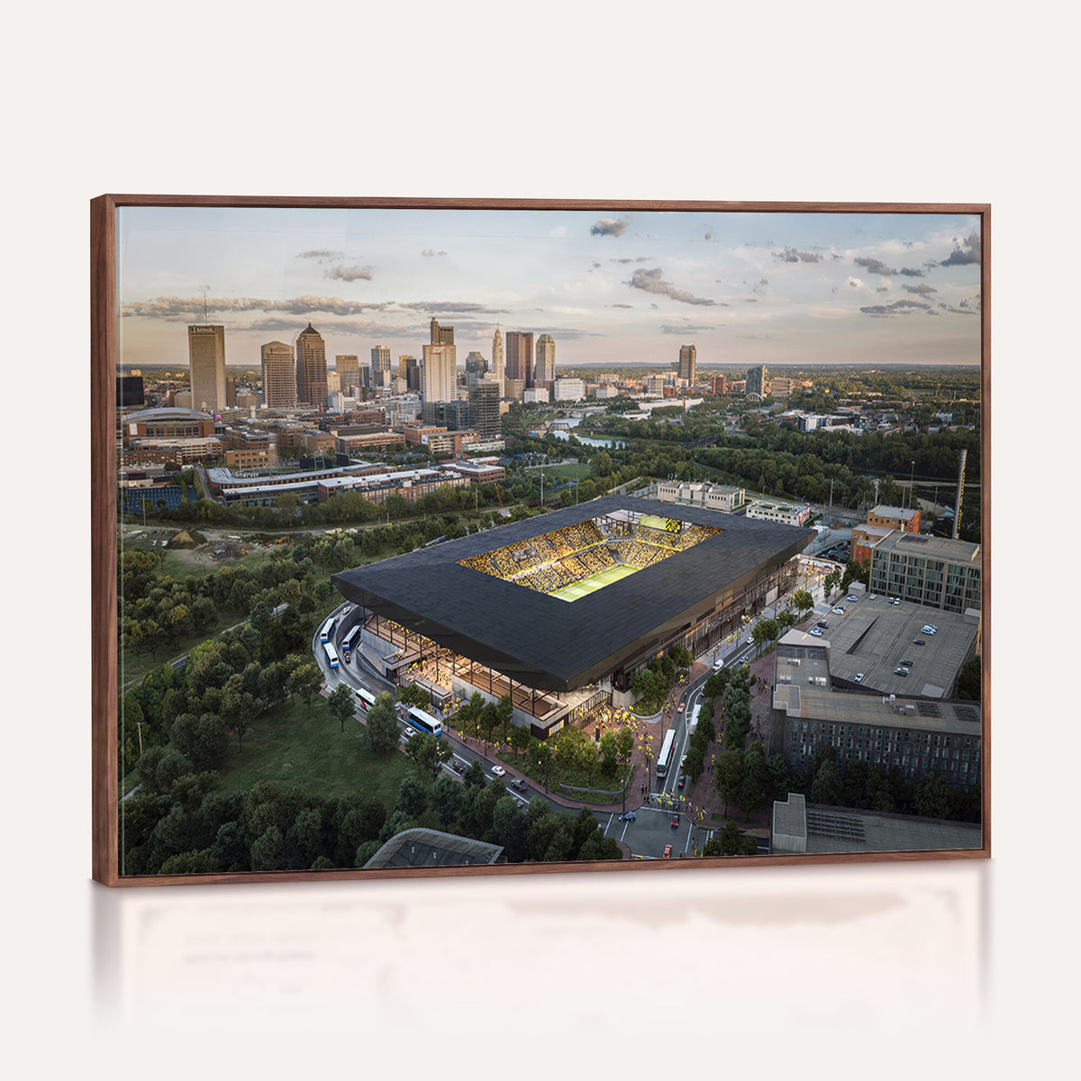 90971-MGV-CV-36X24 - Columbus Crew Soccer Team Print - Columbus Crew Stadium Wall Art, Columbus Crew Soccer Wall Art