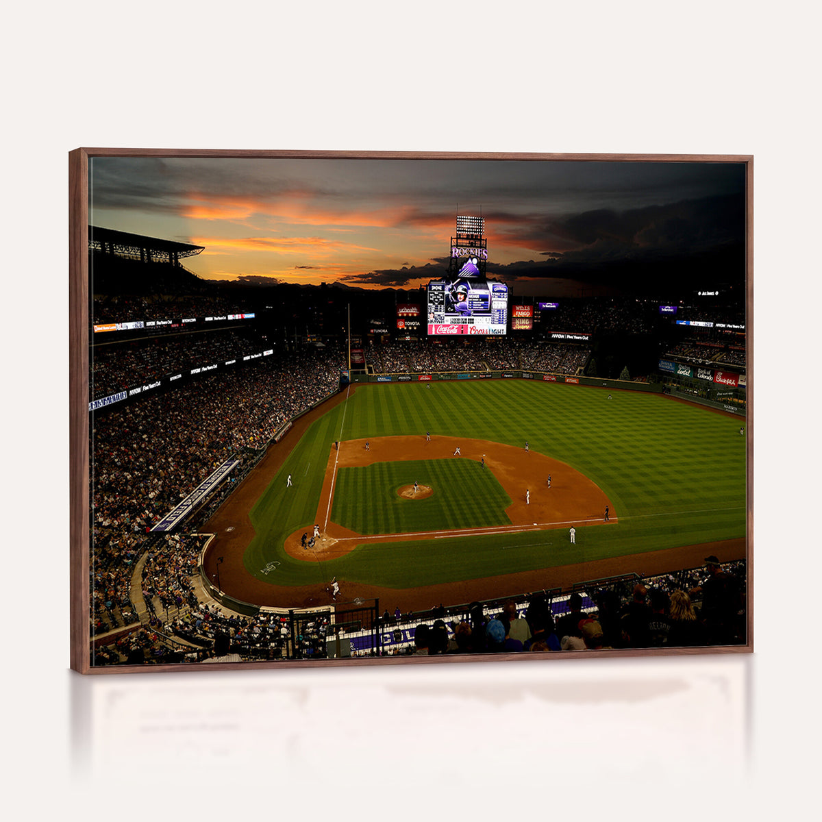 57060-MGV-CV-36X24 - Colorado Rockies Coors Field Wall Art Canvas Print - MLB Baseball Stadium