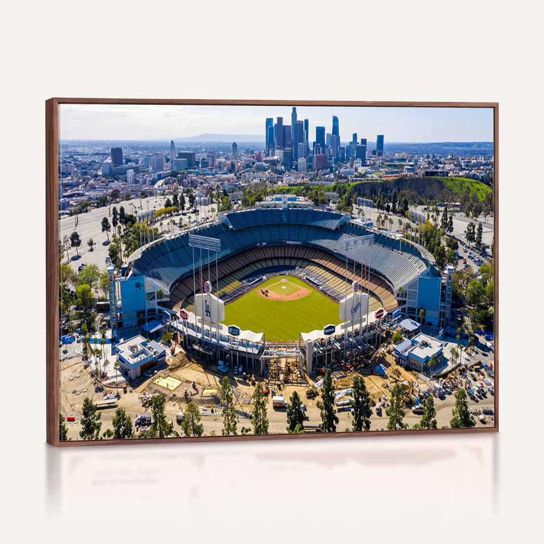 Los Angeles Dodgers Dodger Stadium Wall Art Canvas Print, Extra Large Game Room Wall Decor