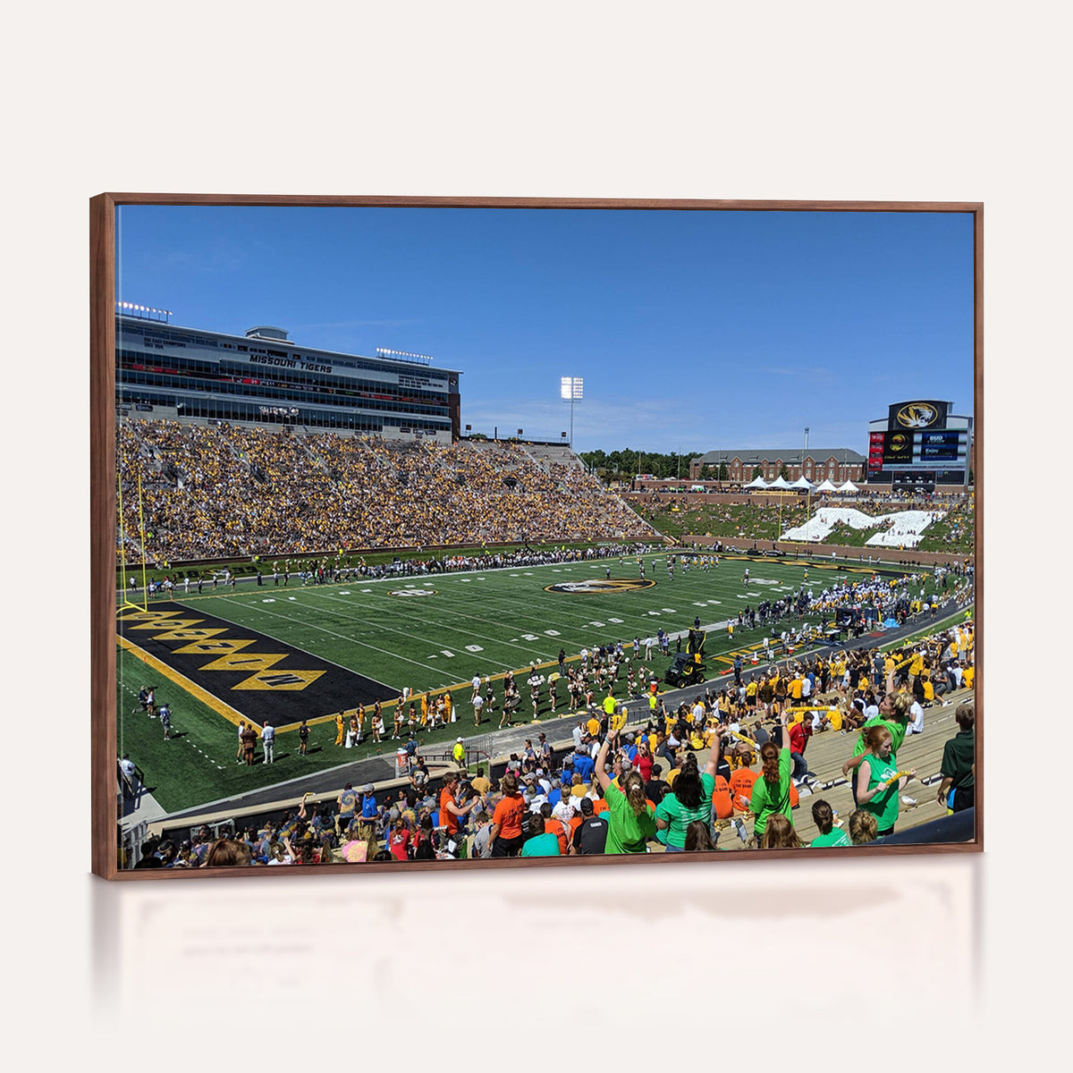 38399-MGV-CV-36X24 - University of Missouri Tigers Football Team Print, Columbia Faurot Field Memorial Stadium Wall Art