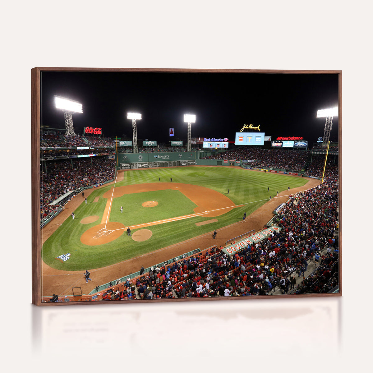 41158-MGV-CV-36X24 - Boston Red Sox Baseball Team Print, Massachusetts Fenway Park Stadium Wall Art