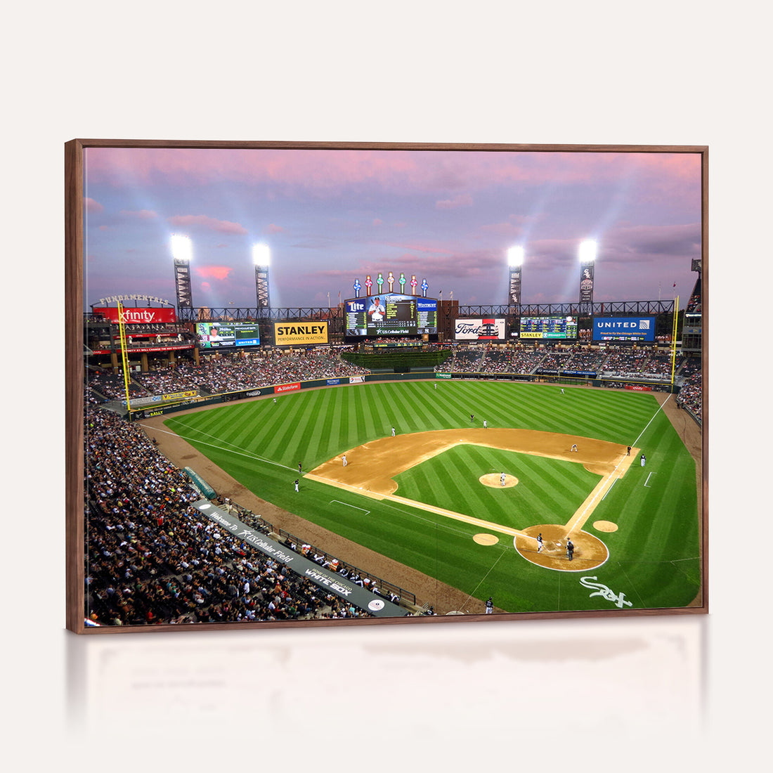 Chicago White Sox Baseball Team Print Canvas, Guaranteed Rate Field Stadium Wall Art