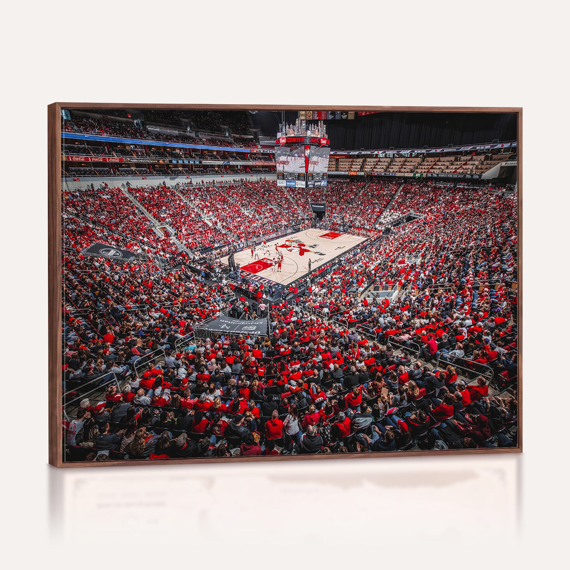 ラウル ウバック Centre es  リトグラフポスター Louisville Cardinals Basketball Print | KFC Yum Center Canvas Wall