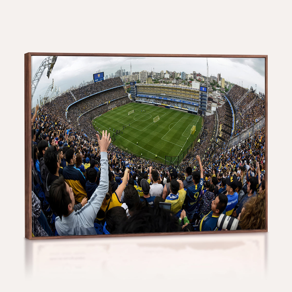 23173-MGV-CV-36X24 - Boca Juniors Soccer Team Print, Buenos Aires Bombonera, Framed and Ready to Hang