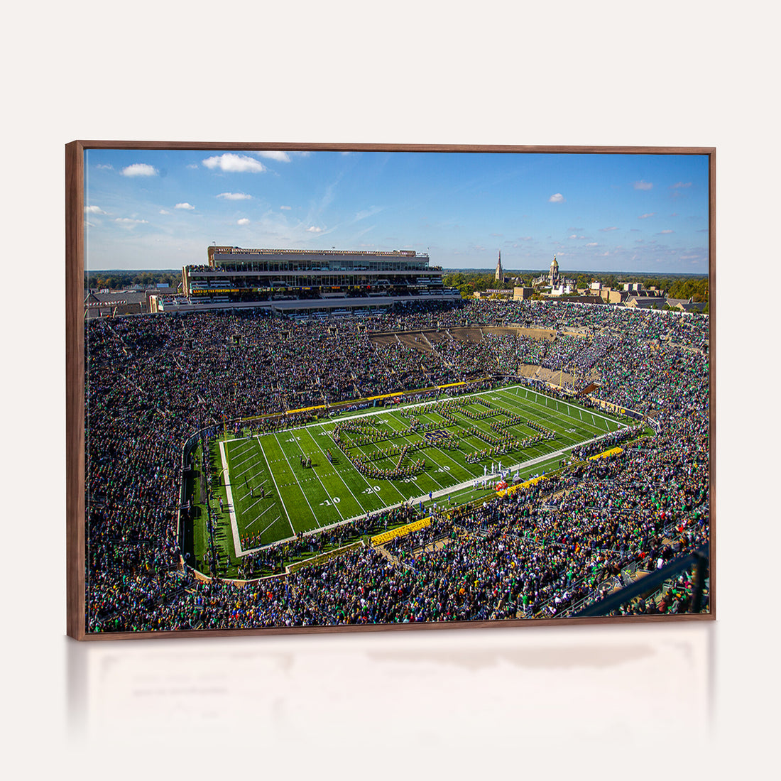 Notre Dame Fighting Irish Football Team Print, Notre Dame Stadium Wall Art