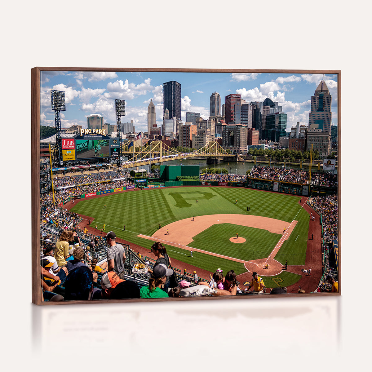 66872-MGV-CV-36X24 - Pittsburgh Pirates Baseball Team Print, PNC Park Stadium