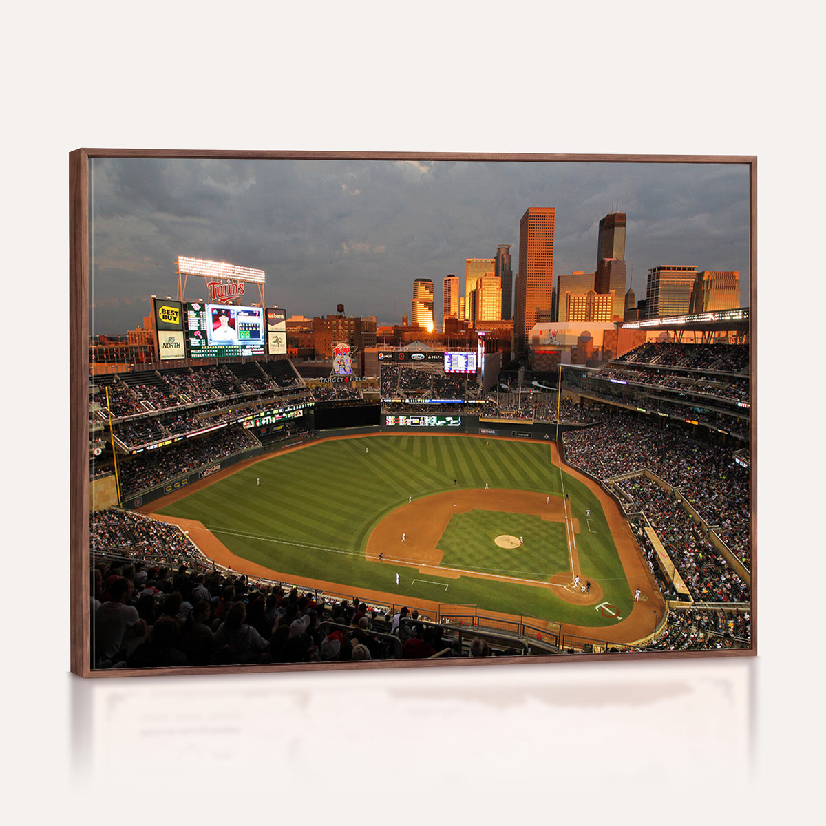 99822-MGV-CV-36X24 - Minnesota Twins Baseball Team Print, Minneapolis Target Field Stadium Wall Art