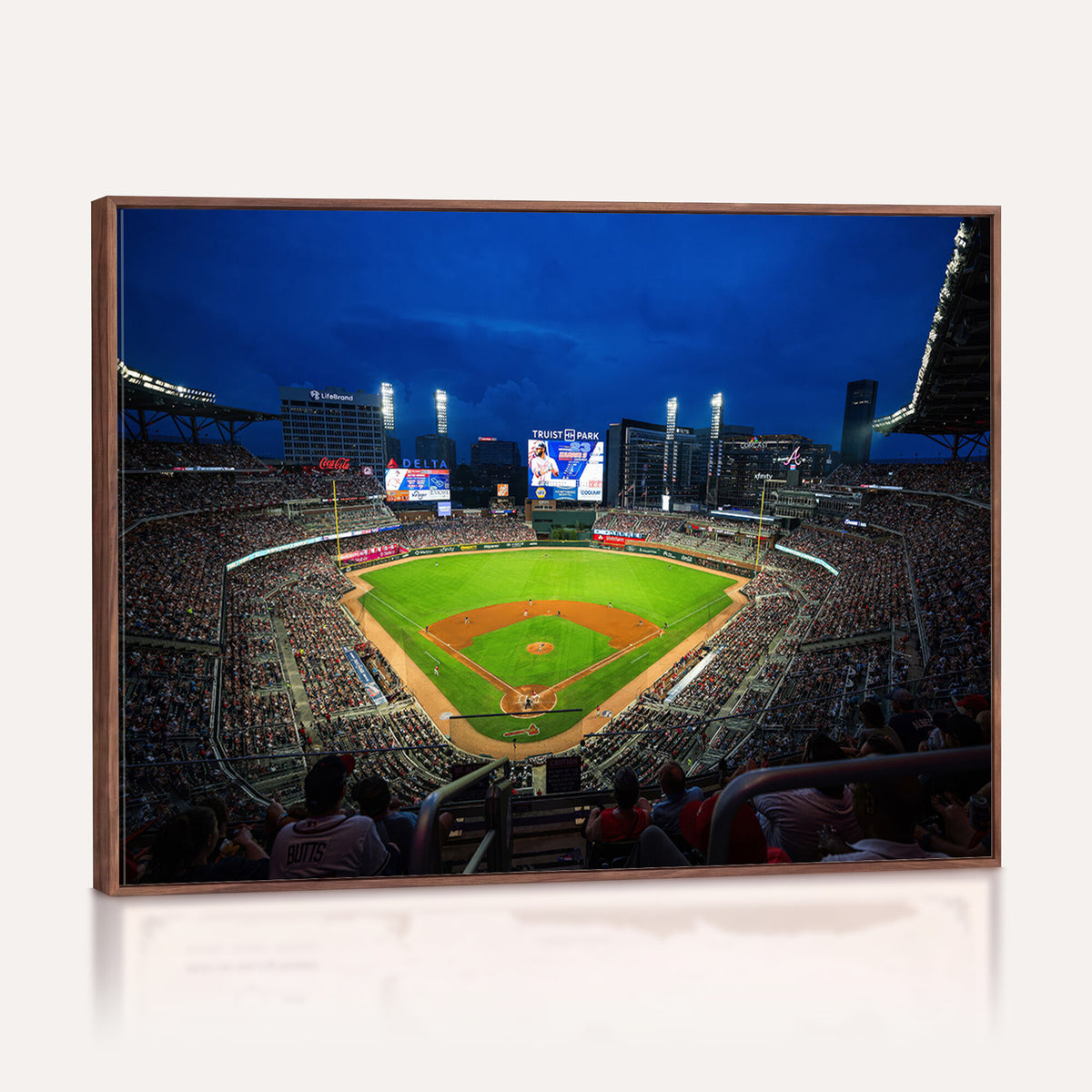 88590-MGV-CV-36X24 - Truist Park Night Game Canvas Art, Atlanta Braves Stadium