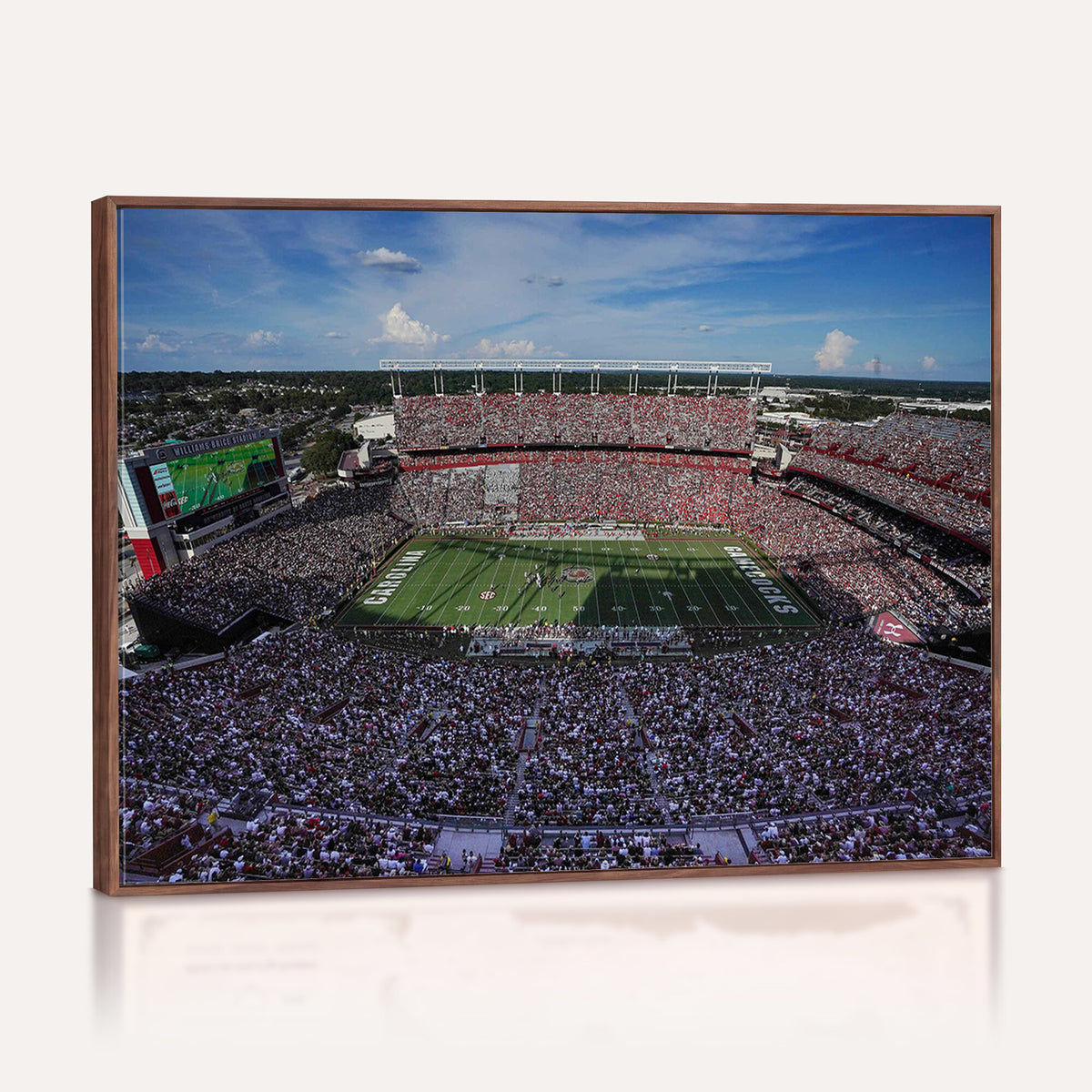 83382-MGV-CV-36X24 - South Carolina Gamecocks Football Team Print, Columbia Williams-Brice Stadium Wall Art
