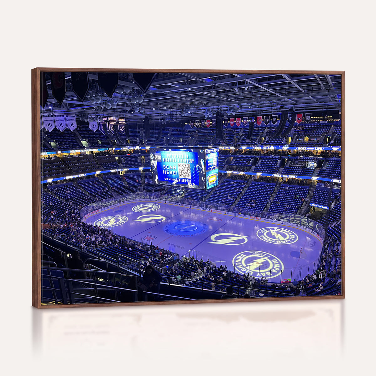 43392-MGV-CV-36X24 - Amalie Arena Florida Wall Art Canvas Print - NHL Hockey Stadium Print Wall Art