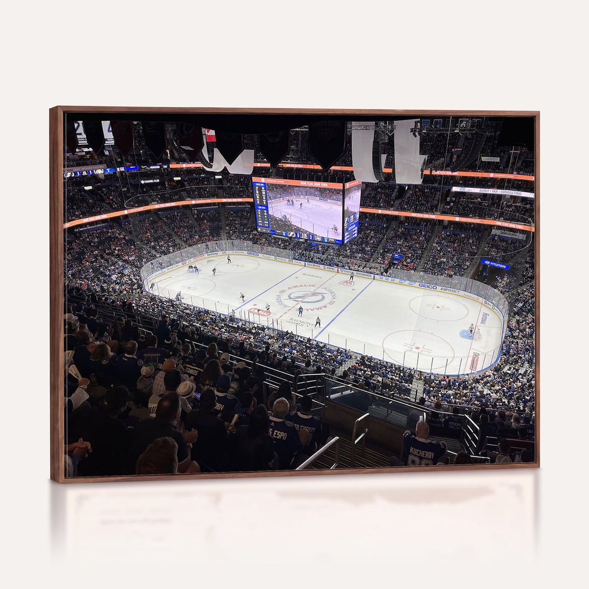 51641-MGV-CV-36X24 - Amalie Arena Florida Wall Art Canvas Print, NHL Hockey, Framed and Ready to Hang