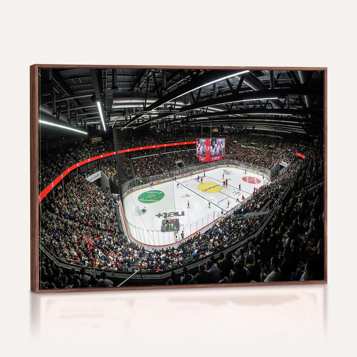 46282-MGV-CV-36X24 - Vaudoise Lausanne Ice Hockey Arena Stadium Wall Art Canvas