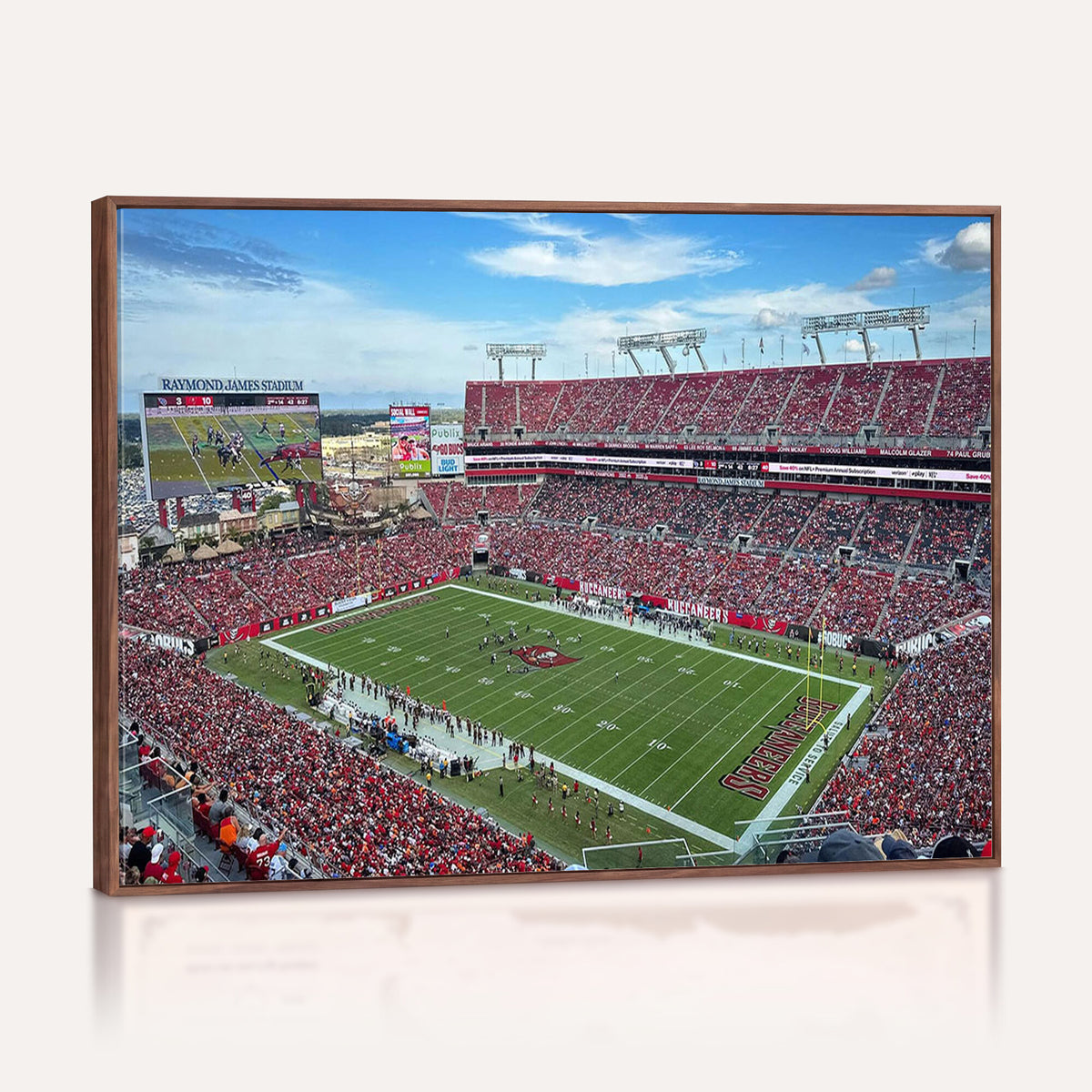 52828-MGV-CV-36X24 - Florida Tampa Raymond James Stadium Wall Art Canvas Print - NFL Football Stadium Print Canvas