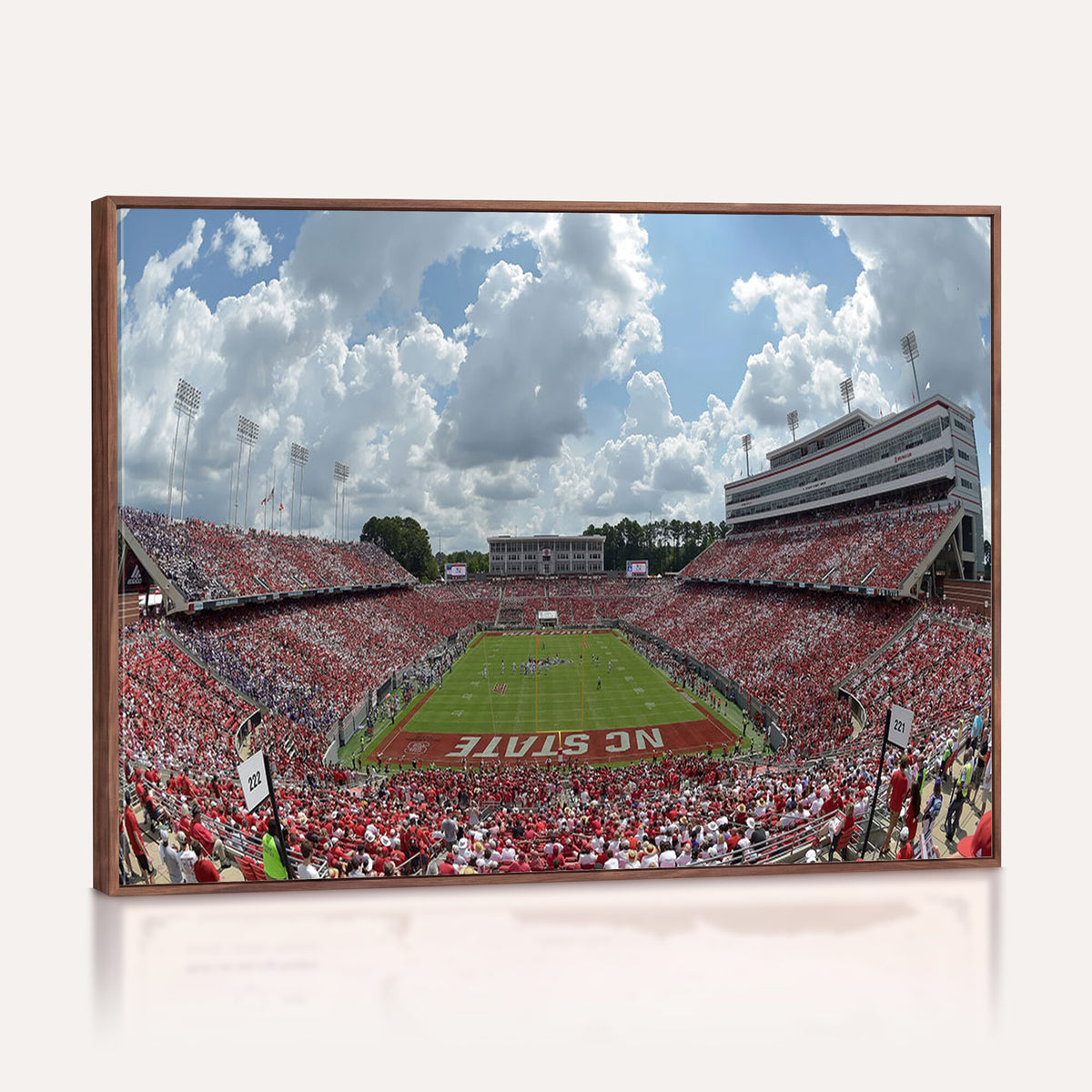 30640-MGV-CV-36X24 - NC State Wolfpack Football Team Print Canvas- Raleigh Carter-Finley Stadium Wall Art Canvas Print