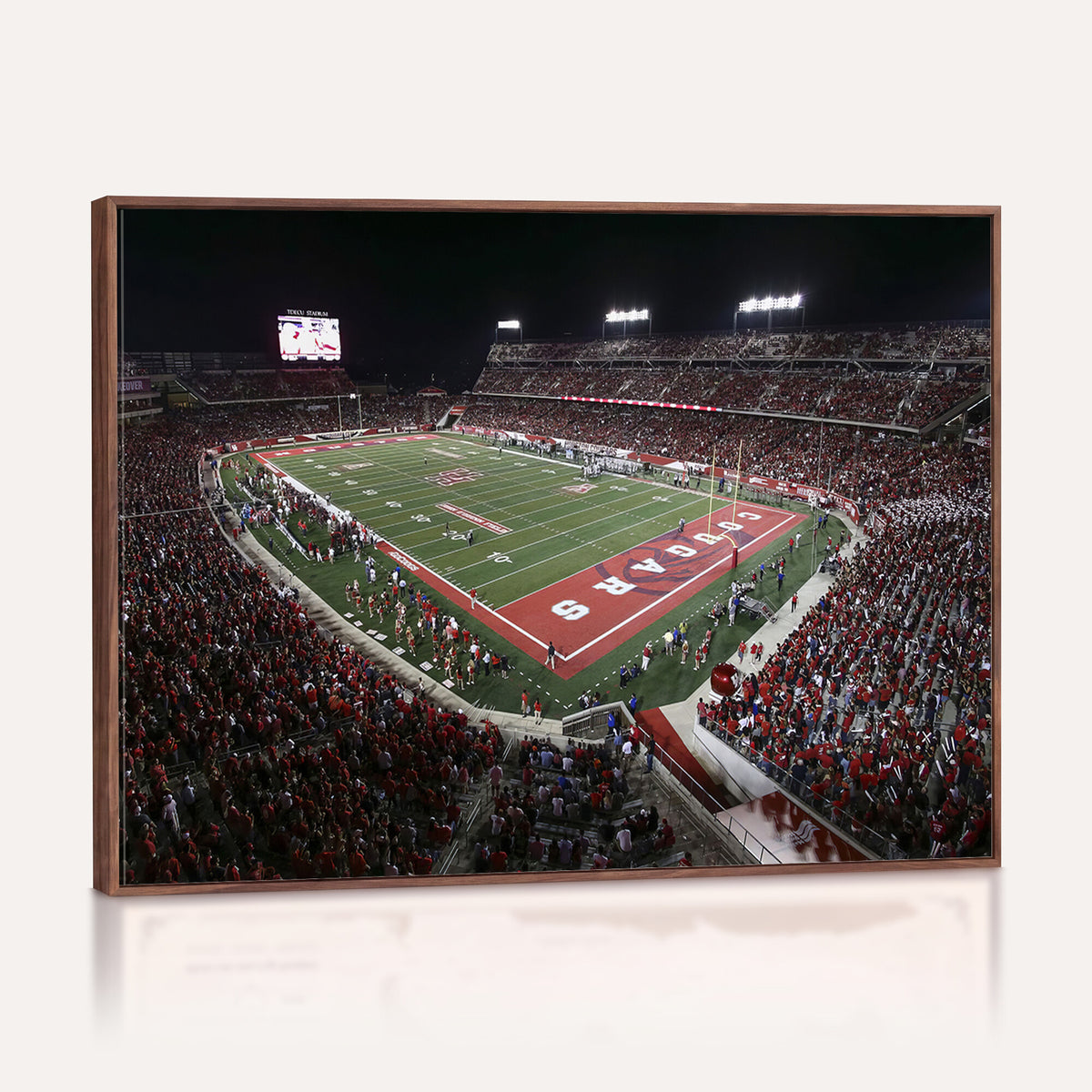 94207-MGV-CV-36X24 - Houston Cougars Football Team Print - Houston TDECU Stadium Wall Art Canvas Print
