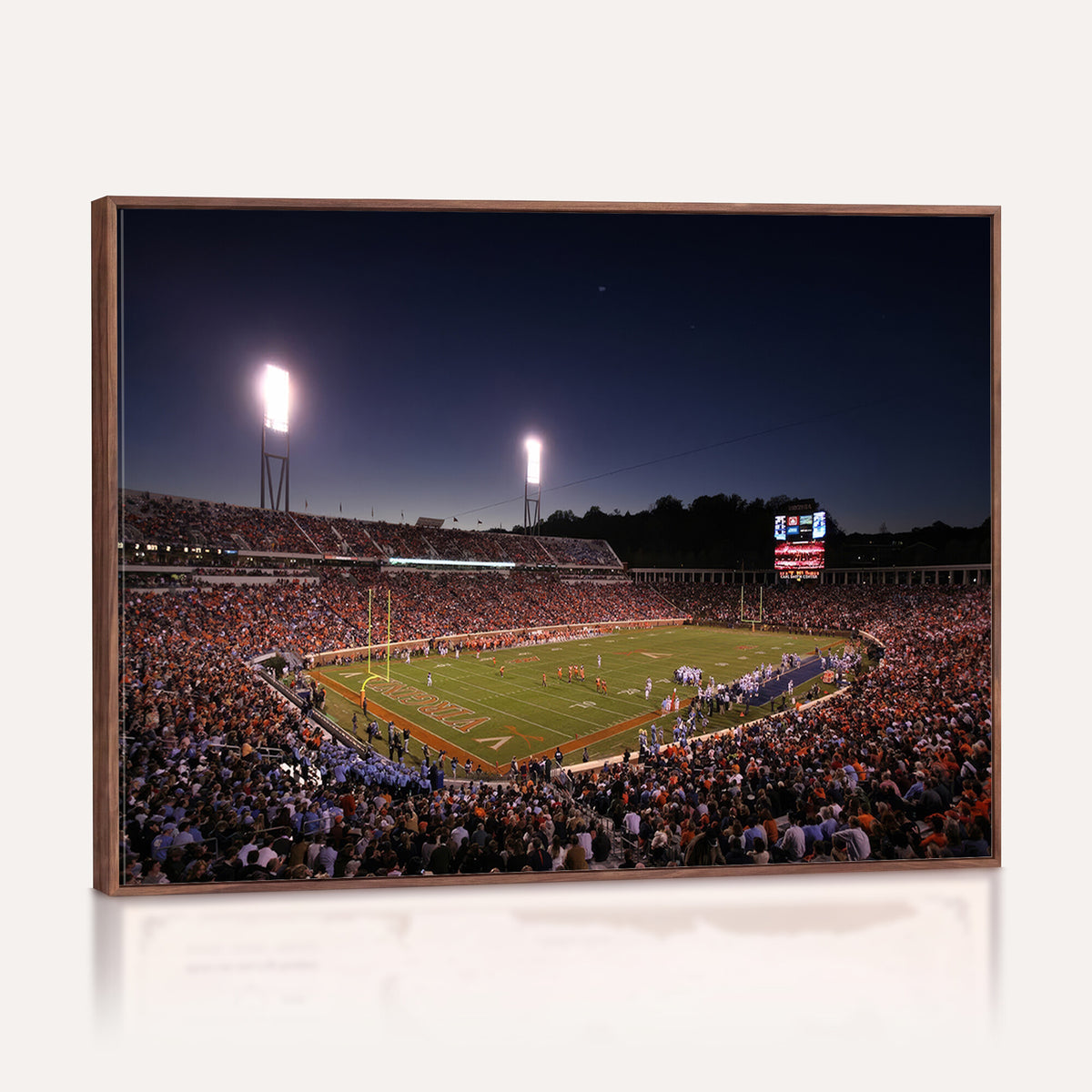 69378-MGV-CV-36X24 - Virginia Cavaliers Football Team Print - Charlottesville Scott Stadium Canvas Print Wall Art
