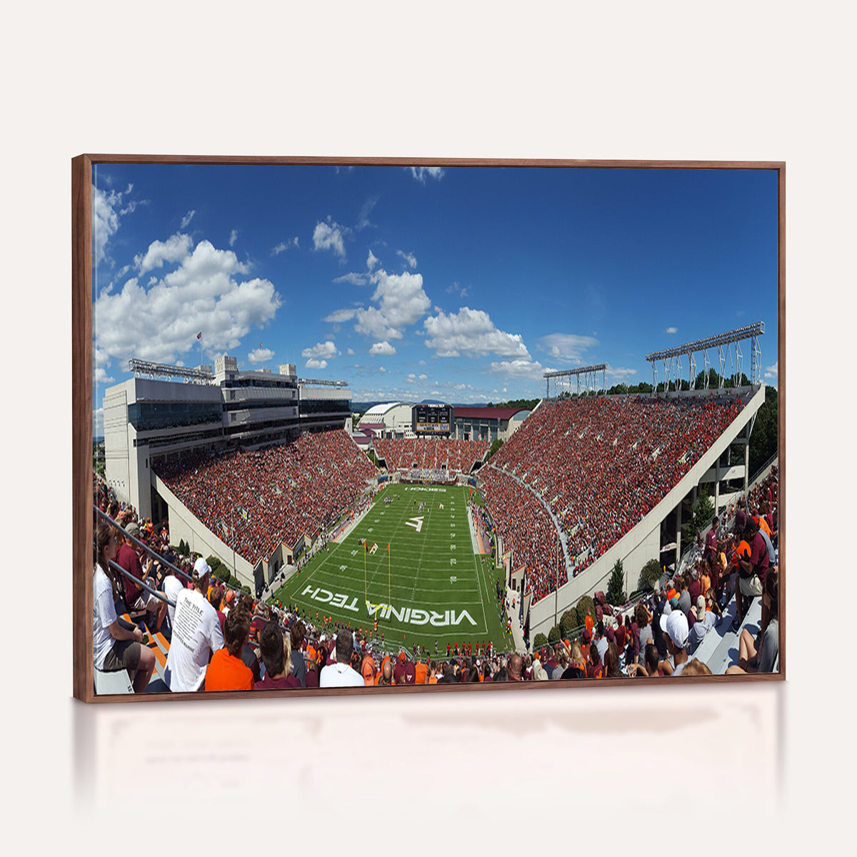 87769-MGV-CV-36X24 - Virginia Tech Hokies Football Team Print - Blacksburg Lane Stadium Wall Art Canvas Print