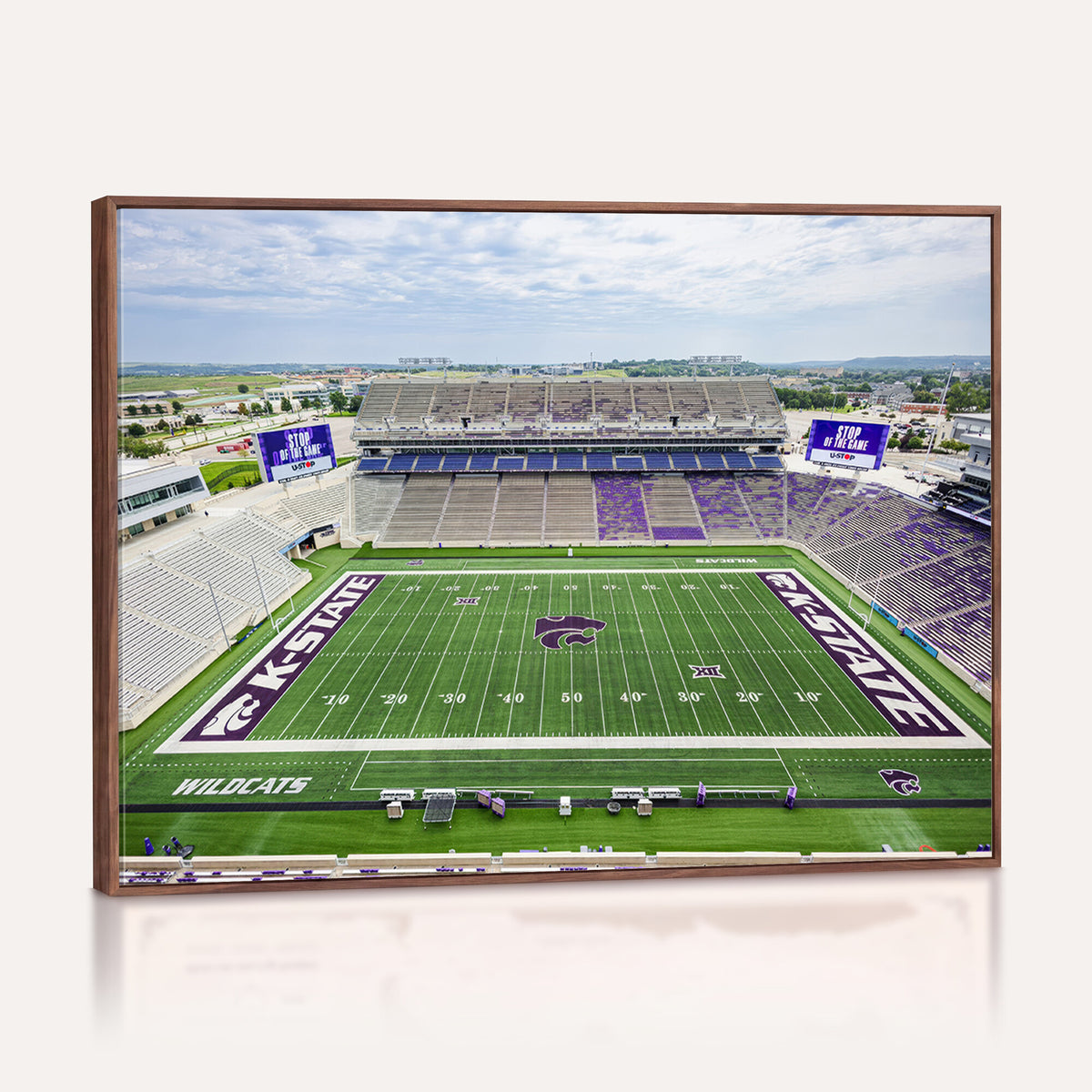 29452-MGV-CV-36X24 - KState Wildcats Football Team Print - Manhattan Bill Snyder Family Football Stadium Wall Art Canvas