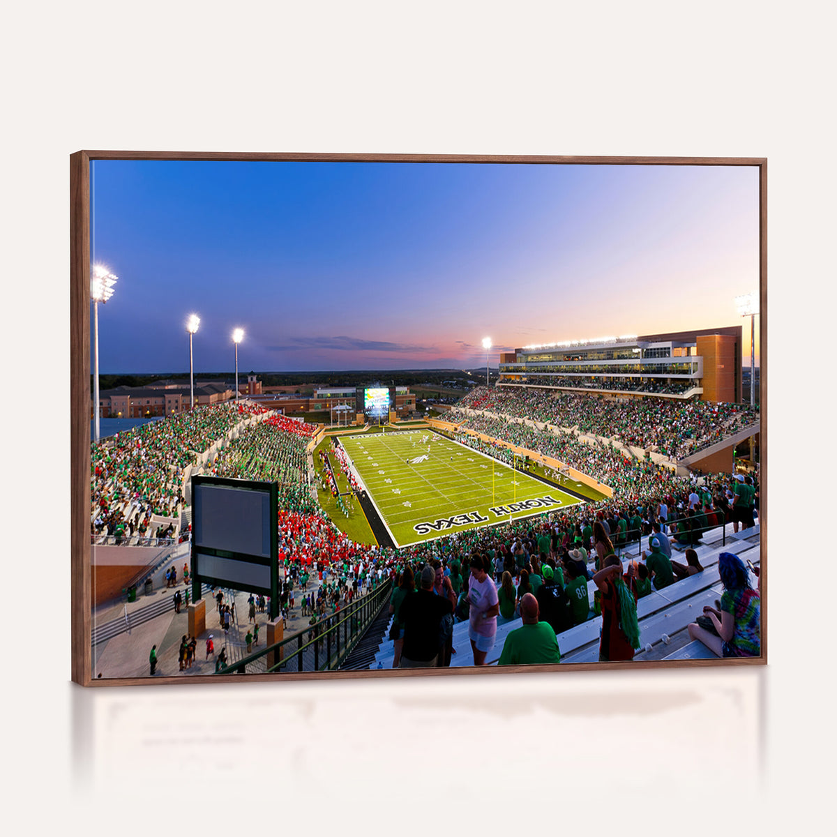 25916-MGV-CV-36X24 - University of North Texas Mean Green Football Team Print - Denton DATCU Stadium Canvas Print Wall