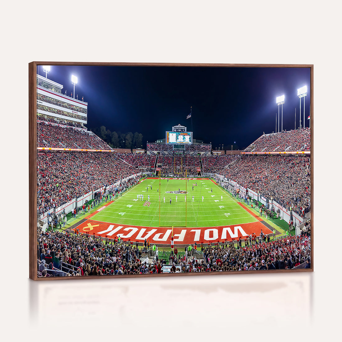 Wolfpack Football Team Print, Raleigh Carter-Finley Stadium
