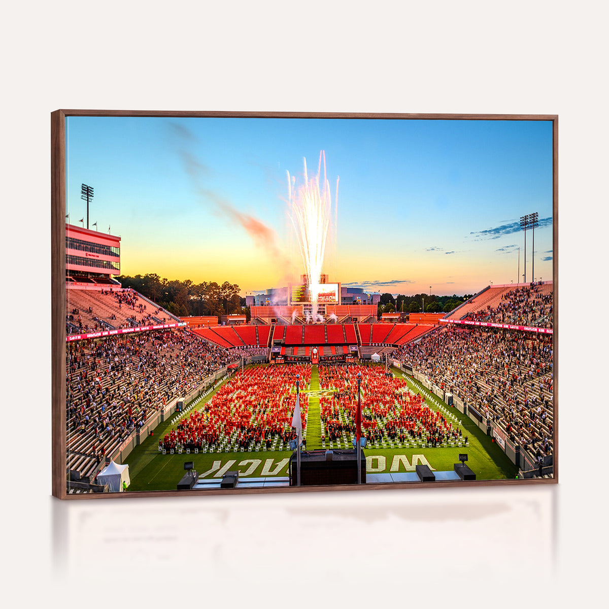 18017-MGV-CV-36X24 - North Carolina State University Canvas Print, Wolfpack Football Team Print