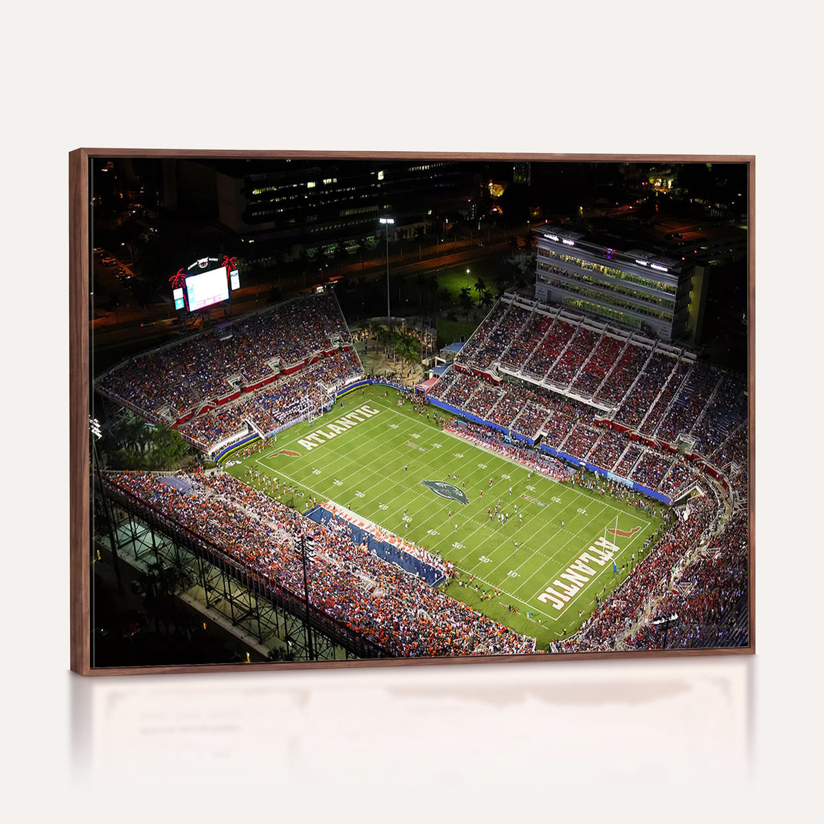 12682-MGV-CV-36X24 - Florida Atlantic University Owls Canvas Print, Football Team Print - Boca Raton FAU Stadium Wall Art