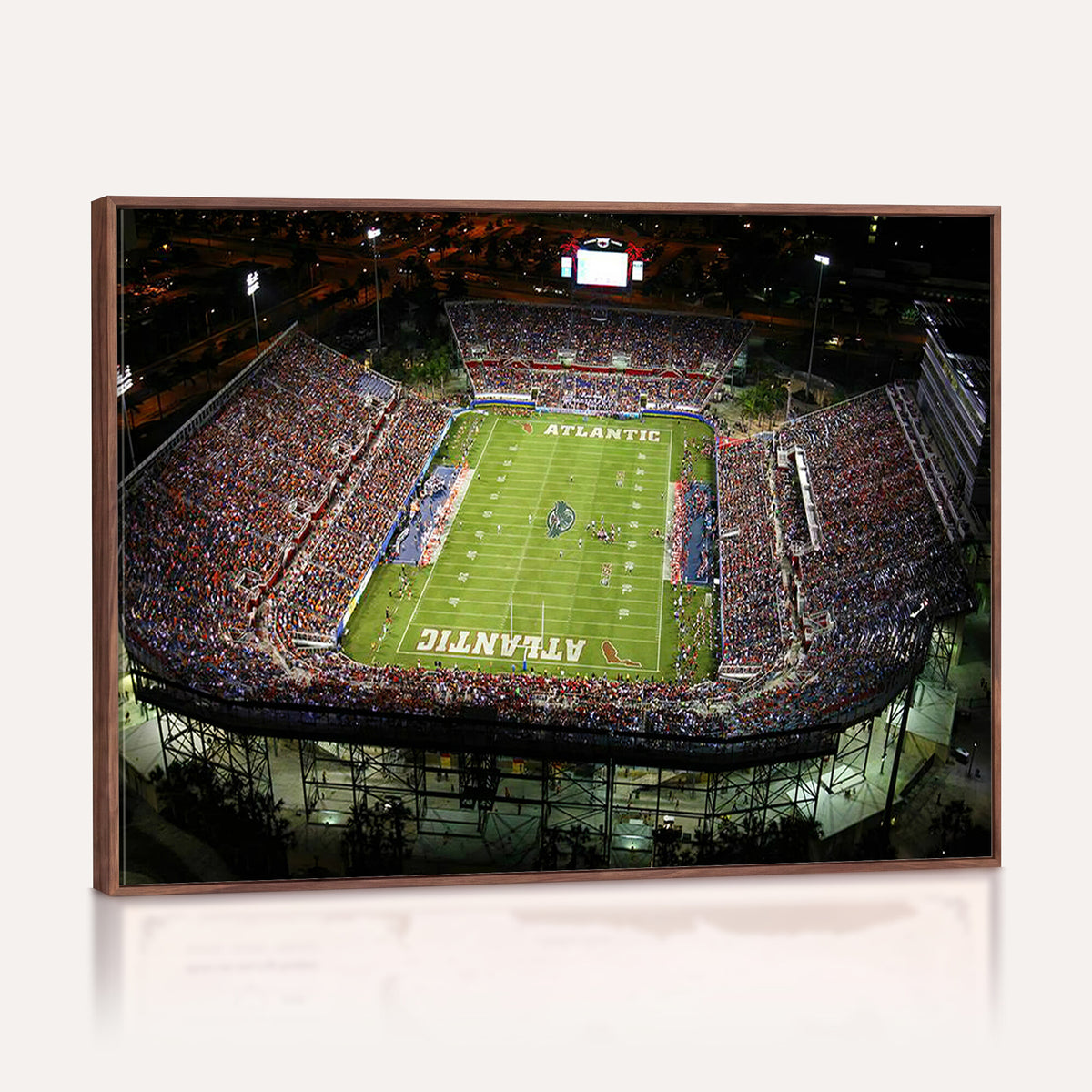 72354-MGV-CV-36X24 - Florida Atlantic University Owls Football Team Print - Boca Raton FAU Stadium Wall Art Canvas Print