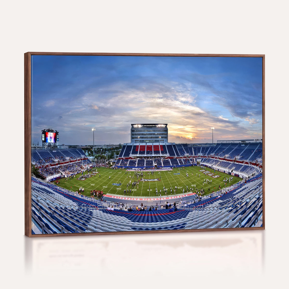 69559-MGV-CV-36X24 - Florida Atlantic University Owls Football Team Print - Boca Raton FAU Stadium Wall Art Canvas Print