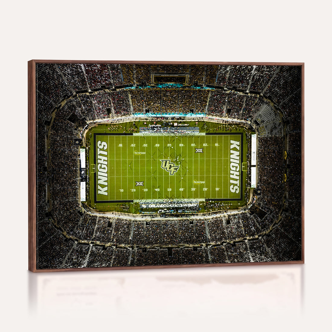 UCF Knights Football Team Print, Orlando FBC Mortgage Stadium, Home Bar Wall Decor