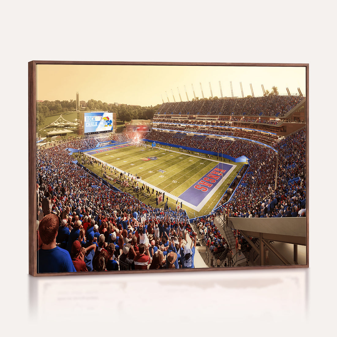University of Kansas Jayhawks Football Team Print, Lawrence, Framed and Ready to Hang