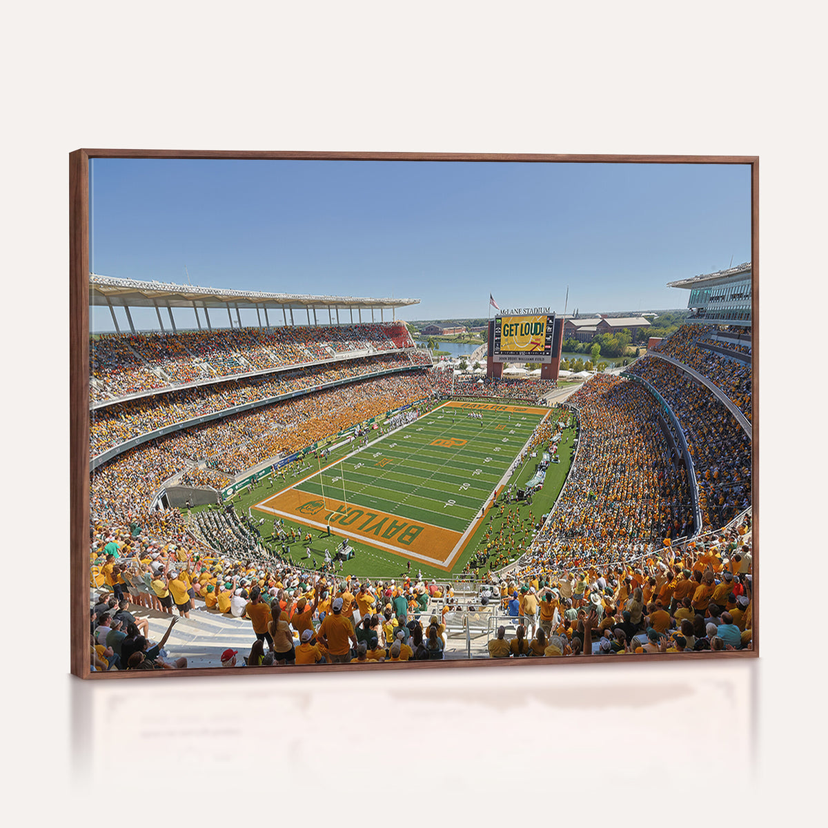 49912-MGV-CV-36X24 - Baylor University Bears Football Team Print - Waco McLane Stadium Wall Art Canvas Print