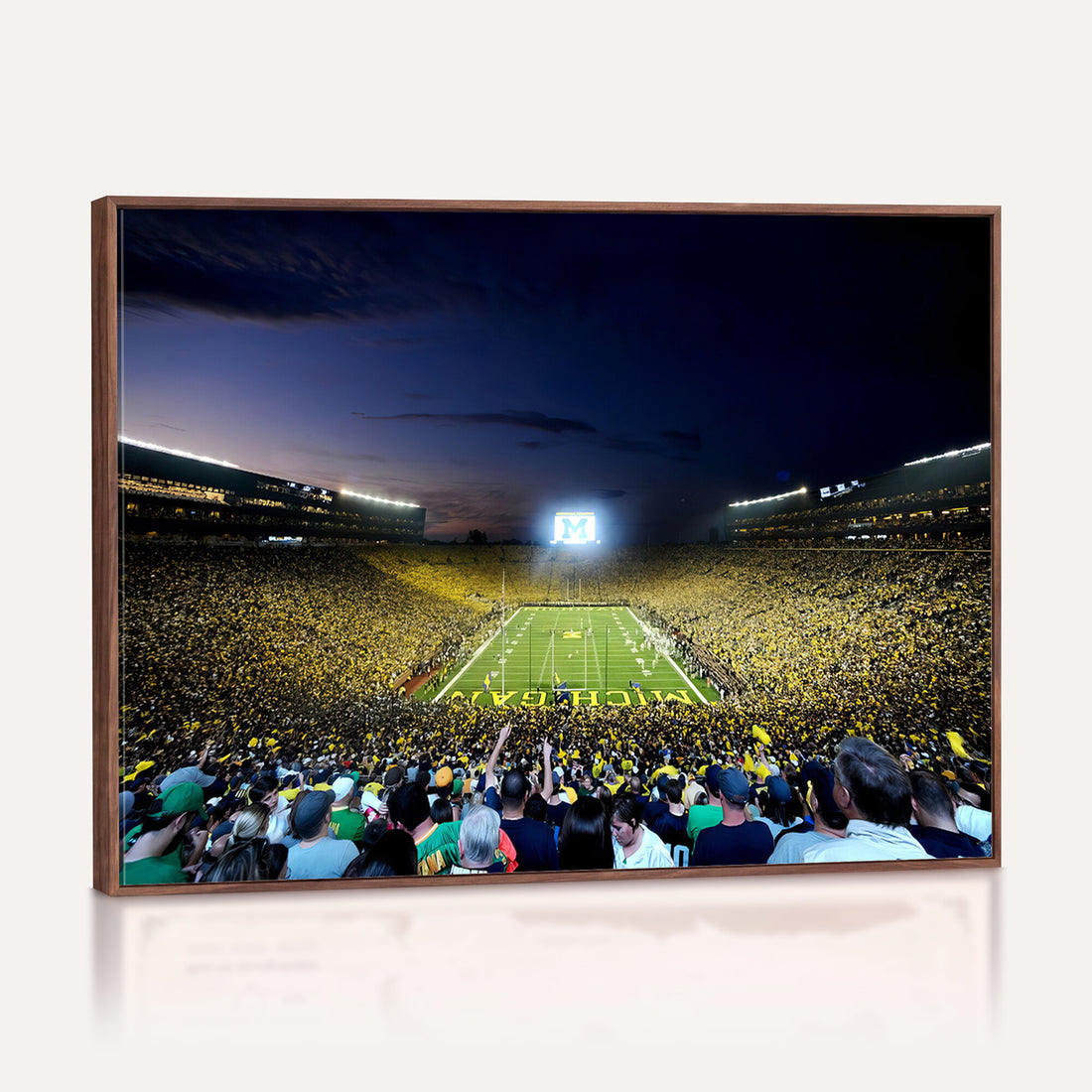 University of Michigan Wolverines Football Team Print, Ann Arbor, Extra Large Game Room Wall Decor