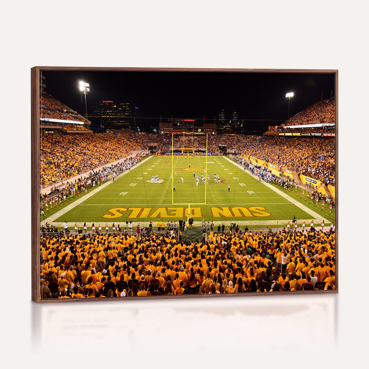 21588-MGV-CV-36X24 - ASU Sun Devils Football Team Print - Phoenix Mountain America Stadium Wall Art Canvas Print