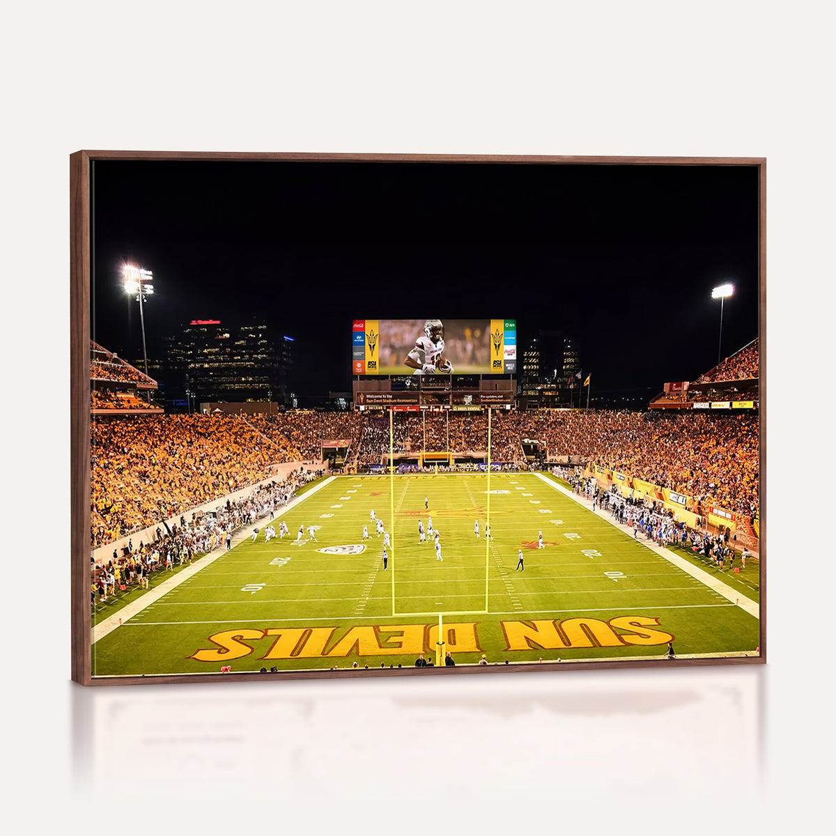 87612-MGV-CV-36X24 - ASU Sun Devils Football Team Print - Phoenix Mountain America Stadium Canvas Print