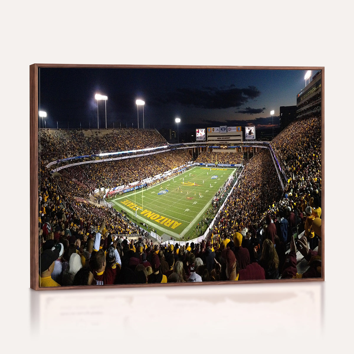 75716-MGV-CV-36X24 - ASU Sun Devils Football Team Print Canvas - Phoenix Mountain America Stadium Wall Art Canvas Print