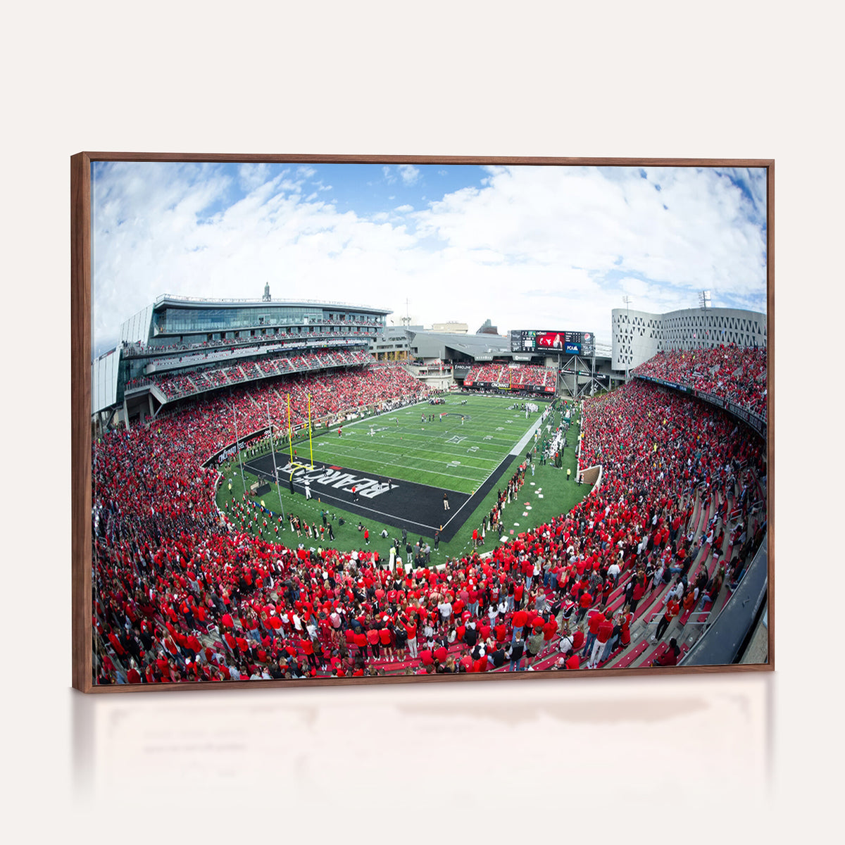 54070-MGV-CV-36X24 - Cincinnati Bearcats Football Team Print - Nippert Stadium Wall Art Canvas Print
