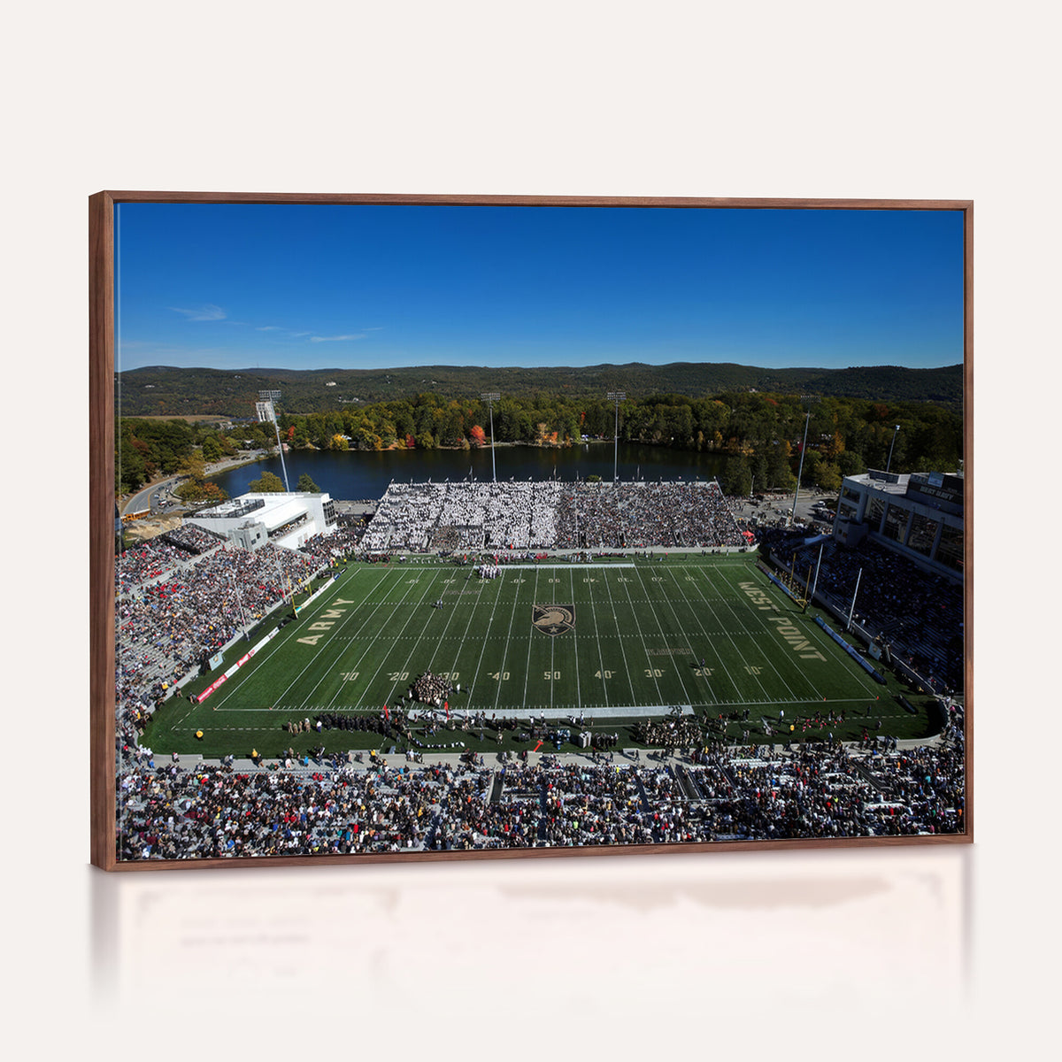 52056-MGV-CV-36X24 - Army Black Knights Football Team Print - West Point Michie Stadium Wall Art Canvas Print