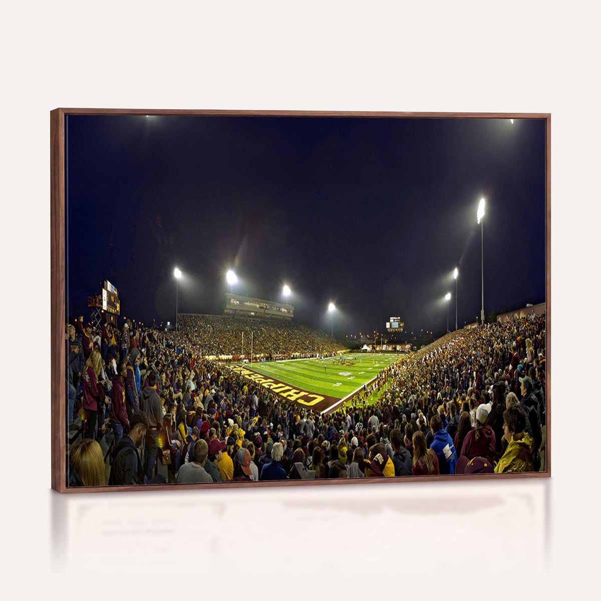 45619-MGV-CV-36X24 - Central Michigan University Chippewas Canvas Wall Art, Football Team Print - Mount Pleasant