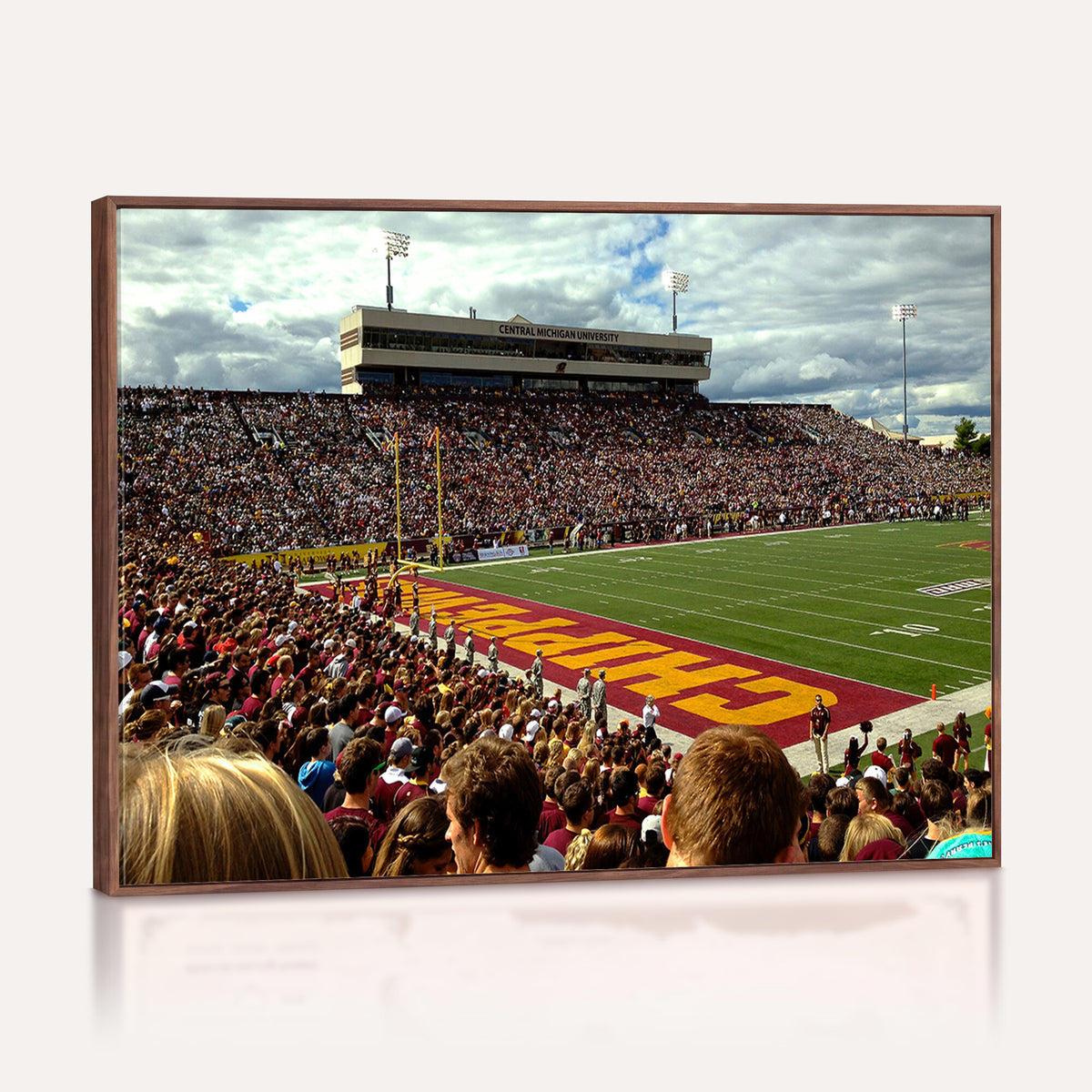 99662-MGV-CV-36X24 - Central Michigan University Chippewas Football Team Print - Mount Pleasant Kelly/Shorts Stadium Wall