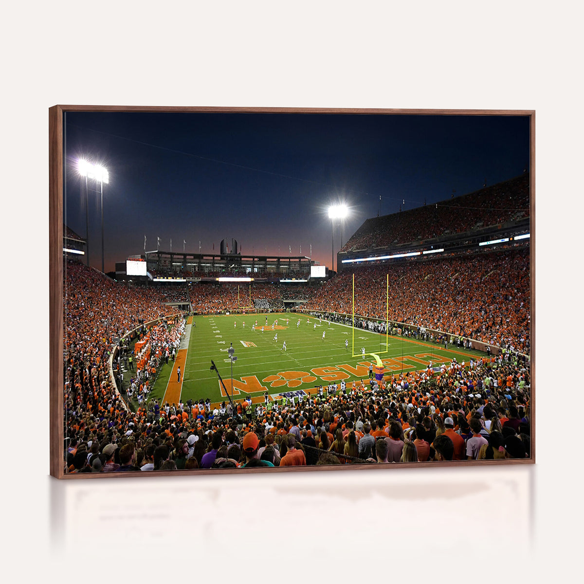32340-MGV-CV-36X24 - Clemson University Tigers Art Print, Football Team Print
