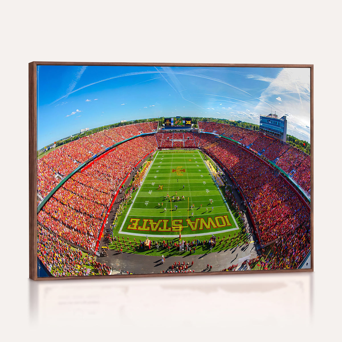 36706-PAN-FL-20X10 - Iowa State University Cyclones Football Team Print - Ames Jack Trice Stadium Art Canvas Print