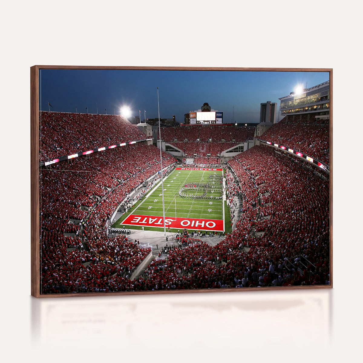 98743-PAN-FL-20X10 - Ohio State University Buckeyes Football Team Print - Columbus Ohio Stadium Wall Art Canvas Print