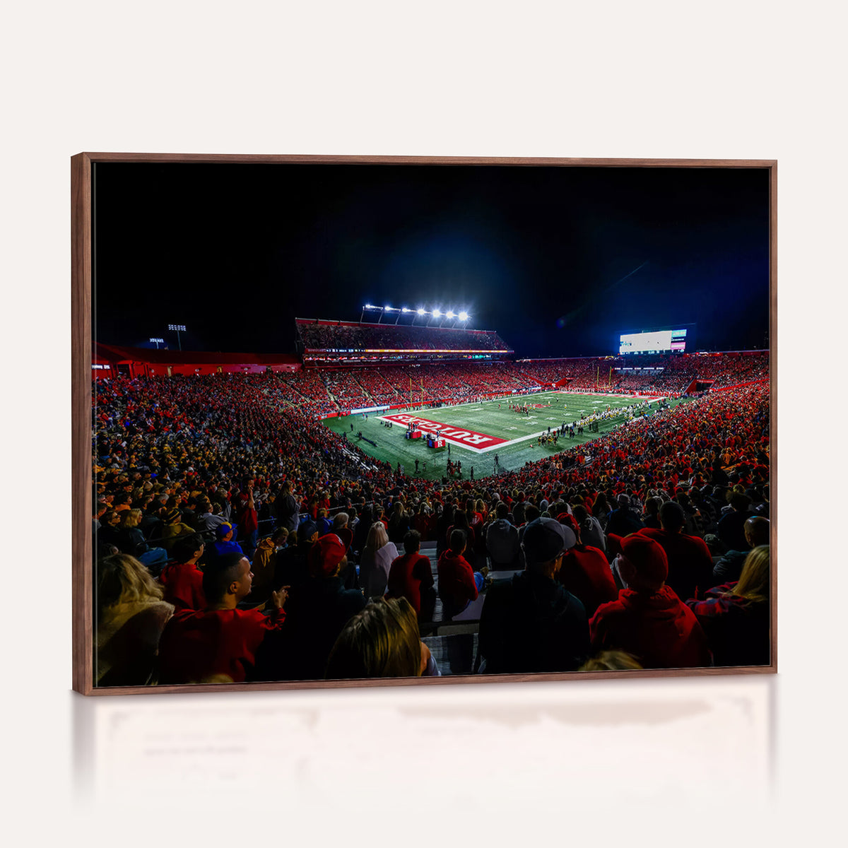 18115-PAN-FL-20X10 - Rutgers Scarlet Knights Football Team Print - SHI Stadium, Piscataway Wall Art Canvas Print
