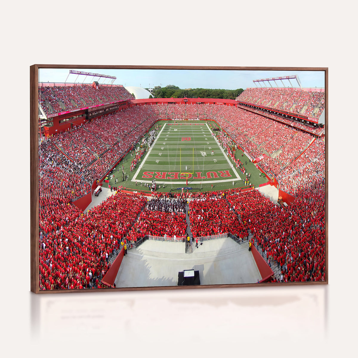 90818-PAN-FL-20X10 - Rutgers Scarlet Knights Football Team Print - Piscataway SHI Stadium Wall Art Canvas Print